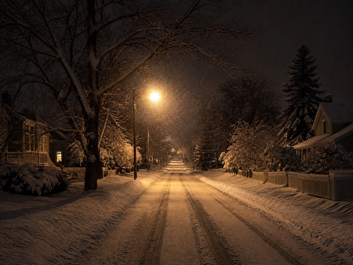 雪夜小路